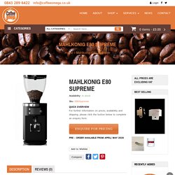 Mahlkonig EK43 Grinder - Coffee Omega