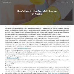 Maidsway.com - Here’s How to Hire Top Maid Service in Austin