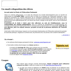 Un e-mail avec education.laposte.net
