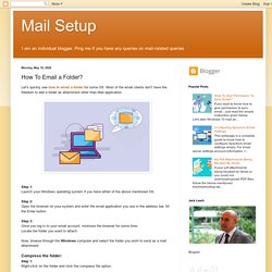 Mail Setup: How To Email a Folder?