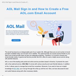 AOL Mail Sign in and How to Create a Free AOL.com Email Account