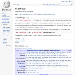 mail (Unix)