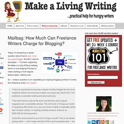 How Much Can Freelance Writers Charge for Blogging?