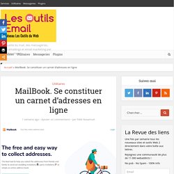MailBook. Se constituer un carnet d'adresses en ligne