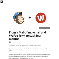 From a Mailchimp email and Wufoo form to $25k in 3 months — ooomf labs