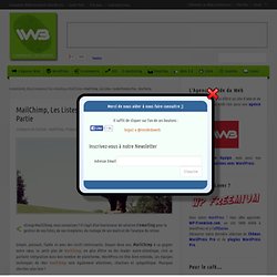 MailChimp, Les Listes - Guide Premier Pas - Blog Emailing
