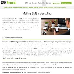 Mailing SMS vs campagne email : notre comparatif