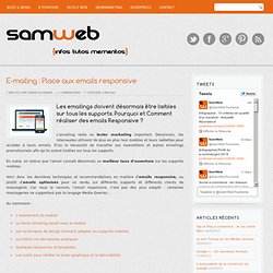 e-Mailing : place aux emails Responsive - SamWeb