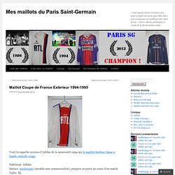 Maillot Coupe de France Extérieur 1994-1995