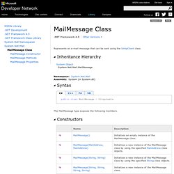MailMessage Class (System.Net.Mail)