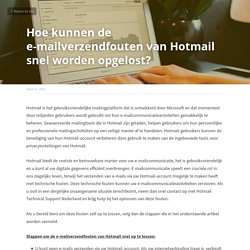 Hoe kunnen de e-mailverzendfouten van Hotmail snel worden opgelost?