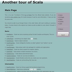 Main Page - Another tour of Scala