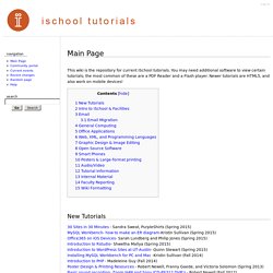 Main Page - iSchool Tutorials