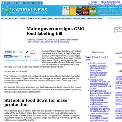 Maine governor signs GMO food labeling bill