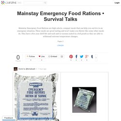 Mainstay Emergency Food Rations