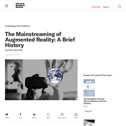 The Mainstreaming of Augmented Reality: A Brief History