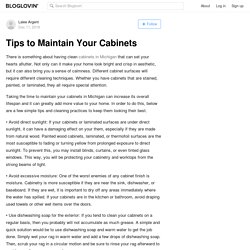 Tips to Maintain Your Cabinets
