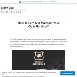 How To Care And Maintain Your Cigar Humidor?