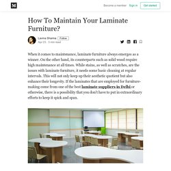 How To Maintain Your Laminate Furniture?