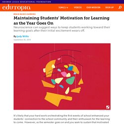 How to Maintain Students’ Motivation for Learning as the Year Goes On