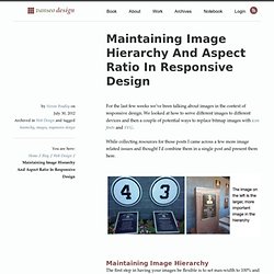 Maintaining Image Hierarchy And Aspect Ratio In Responsive Design