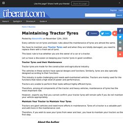 Maintaining Tractor Tyres