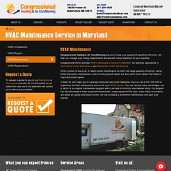 HVAC Maintenance Service in Maryland
