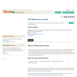 GTS Maintenance Limited, Derbyshire - Liquid Nitrogen Supply