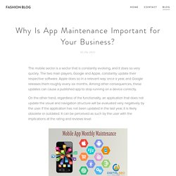 Why Is App Maintenance Important for Your Business?