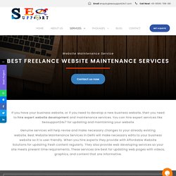 Website Maintenance, Freelance website maintenance services