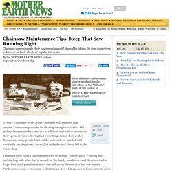 Chainsaw Maintenance Tips: Keep That Saw Running Right - Modern Homesteading