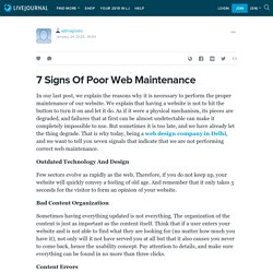 7 Signs Of Poor Web Maintenance: admagneto — LiveJournal