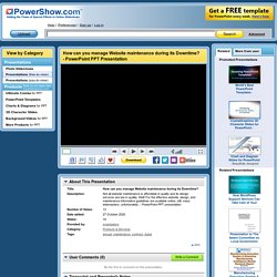 How can you manage Website maintenance during its Downtime? PowerPoint presentation