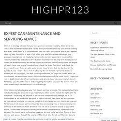 Expert Car Maintenance and Servicing Advice