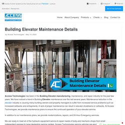 Building Elevator Maintenance Details - Access Technologies