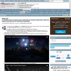 Unity 5.5, la nouvelle version du moteur de jeux vidéo Unity est maintenant disponible et apporte le support de HoloLens et de nombreuses amélioration