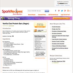 Vanilla Chai Protein Bars (Vegan) Recipe by MAIRINDUBH