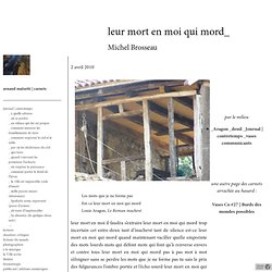 arnaud maïsetti | carnets : leur mort en moi qui mord_Michel Bro