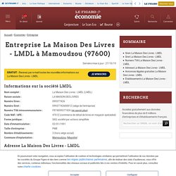 La Maison Des Livres LMDL (Mamoudzou, 97600) : siret, TVA, adresse...