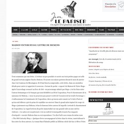Maison Victor Hugo/ Lettre de Dickens
