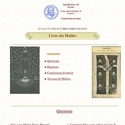 Livre du Maître