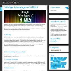 10 Major Advantages of HTML5