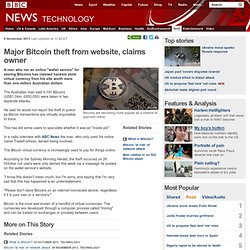 Major Bitcoin theft from website, claims owner