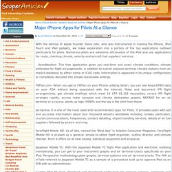 Major iPhone Apps for Pilots At a Glance