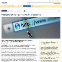 7 Major Players In Free Online Education