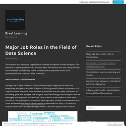 Major Job Roles in the Field of Data Science