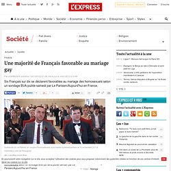 Une majorité de Français favorable au mariage gay