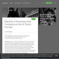 Majority of Americans See Congress as Out of Touch, Corrupt