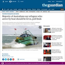 Majority of Australians say refugees who arrive by boat should be let in, poll finds