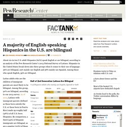 A majority of English-speaking Hispanics in the U.S. are bilingual